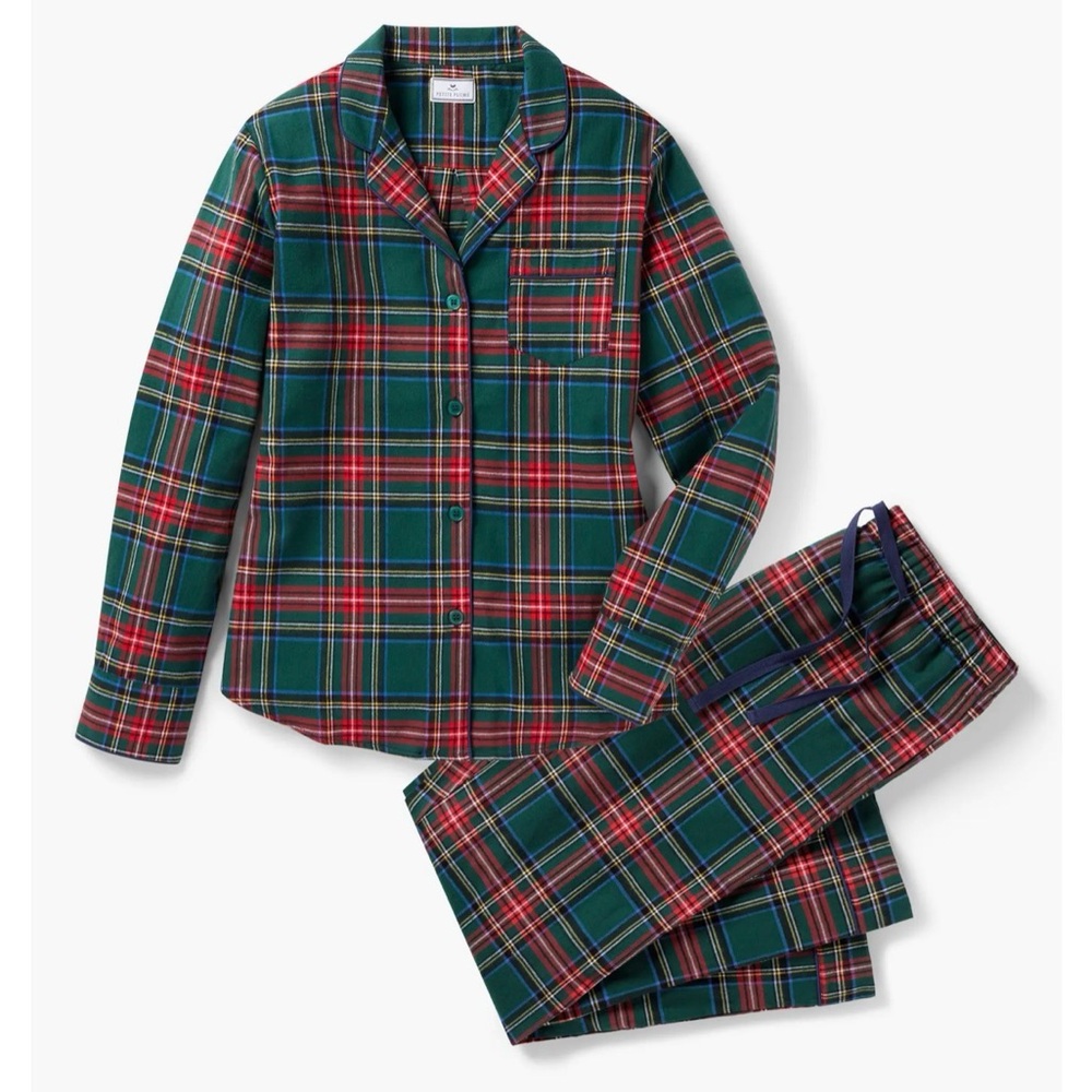 Petite Plume NEW Size 1X Kensington Tartan Cotton Twill Pajamas
